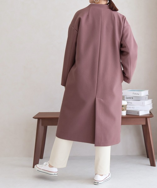 【サイズ展開あり】ノーカラーロングコート(ノーカラーコート)|Social GIRL(ソーシャルガール) 【サイズ展開あり】ノーカラーロングコート(ノーカラーコート)|Social GIRL(ソーシャルガール)