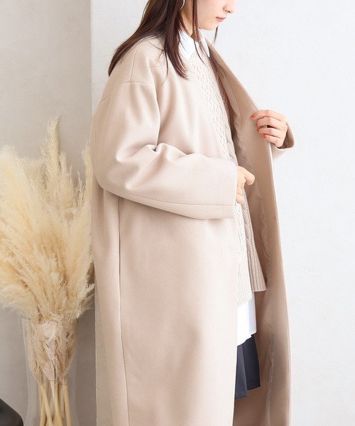 【サイズ展開あり】ノーカラーロングコート(ノーカラーコート)|Social GIRL(ソーシャルガール) 【サイズ展開あり】ノーカラーロングコート(ノーカラーコート)|Social GIRL(ソーシャルガール)