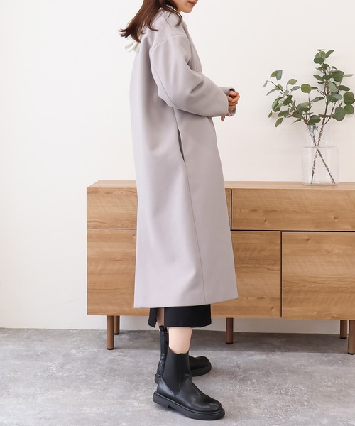 【サイズ展開あり】ノーカラーロングコート(ノーカラーコート)|Social GIRL(ソーシャルガール) 【サイズ展開あり】ノーカラーロングコート(ノーカラーコート)|Social GIRL(ソーシャルガール)