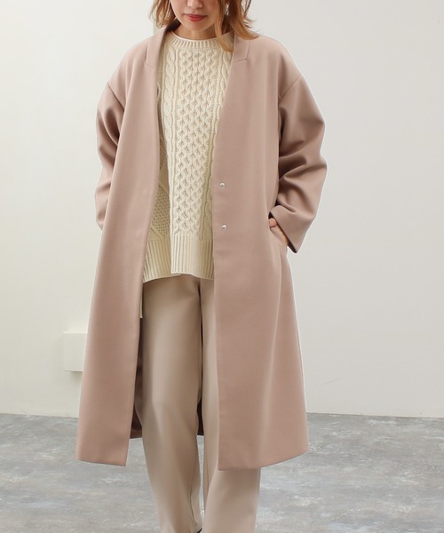【サイズ展開あり】ノーカラーロングコート(ノーカラーコート)|Social GIRL(ソーシャルガール) 【サイズ展開あり】ノーカラーロングコート(ノーカラーコート)|Social GIRL(ソーシャルガール)