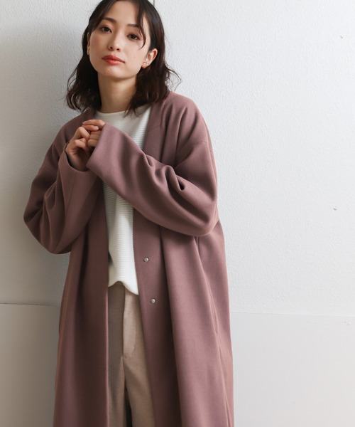 【サイズ展開あり】ノーカラーロングコート(ノーカラーコート)|Social GIRL(ソーシャルガール) 【サイズ展開あり】ノーカラーロングコート(ノーカラーコート)|Social GIRL(ソーシャルガール)
