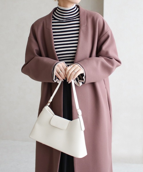 【サイズ展開あり】ノーカラーロングコート(ノーカラーコート)|Social GIRL(ソーシャルガール) 【サイズ展開あり】ノーカラーロングコート(ノーカラーコート)|Social GIRL(ソーシャルガール)