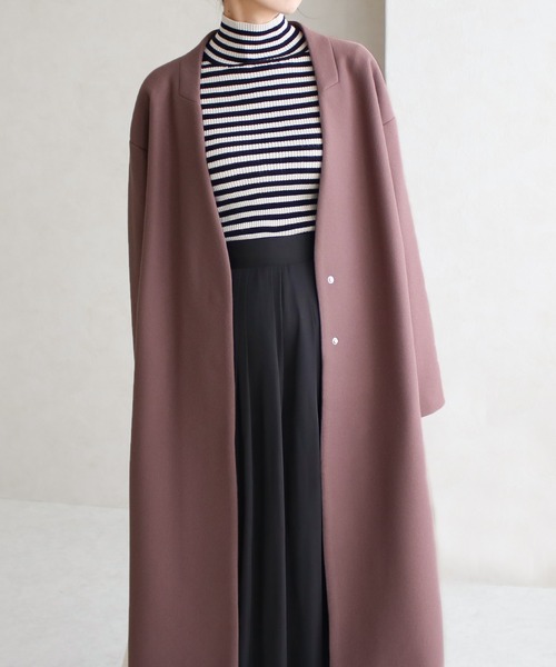 【サイズ展開あり】ノーカラーロングコート(ノーカラーコート)|Social GIRL(ソーシャルガール) 【サイズ展開あり】ノーカラーロングコート(ノーカラーコート)|Social GIRL(ソーシャルガール)