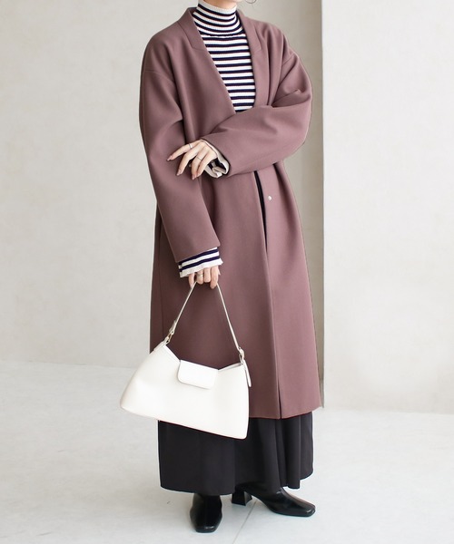 【サイズ展開あり】ノーカラーロングコート(ノーカラーコート)|Social GIRL(ソーシャルガール) 【サイズ展開あり】ノーカラーロングコート(ノーカラーコート)|Social GIRL(ソーシャルガール)