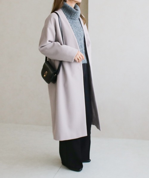 【サイズ展開あり】ノーカラーロングコート(ノーカラーコート)|Social GIRL(ソーシャルガール) 【サイズ展開あり】ノーカラーロングコート(ノーカラーコート)|Social GIRL(ソーシャルガール)