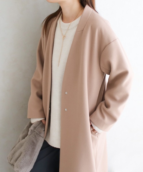【サイズ展開あり】ノーカラーロングコート(ノーカラーコート)|Social GIRL(ソーシャルガール) 【サイズ展開あり】ノーカラーロングコート(ノーカラーコート)|Social GIRL(ソーシャルガール)