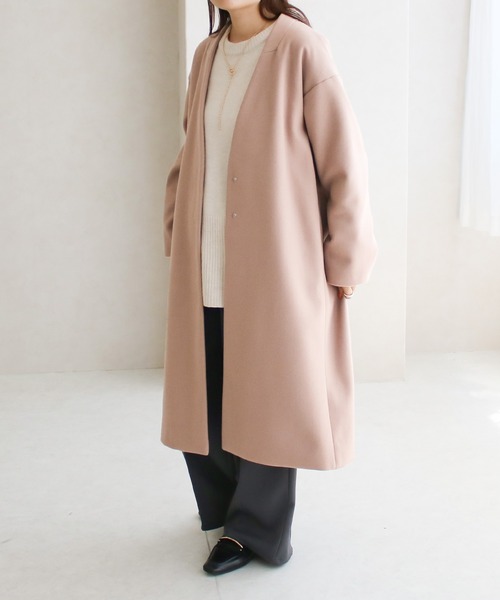 【サイズ展開あり】ノーカラーロングコート(ノーカラーコート)|Social GIRL(ソーシャルガール) 【サイズ展開あり】ノーカラーロングコート(ノーカラーコート)|Social GIRL(ソーシャルガール)