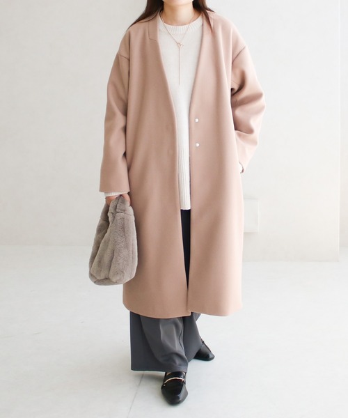 【サイズ展開あり】ノーカラーロングコート(ノーカラーコート)|Social GIRL(ソーシャルガール) 【サイズ展開あり】ノーカラーロングコート(ノーカラーコート)|Social GIRL(ソーシャルガール)