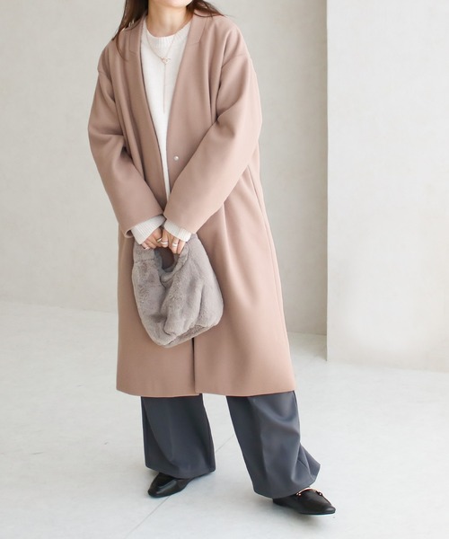 【サイズ展開あり】ノーカラーロングコート(ノーカラーコート)|Social GIRL(ソーシャルガール) 【サイズ展開あり】ノーカラーロングコート(ノーカラーコート)|Social GIRL(ソーシャルガール)