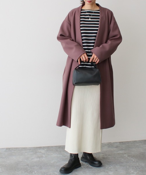 【サイズ展開あり】ノーカラーロングコート(ノーカラーコート)|Social GIRL(ソーシャルガール) 【サイズ展開あり】ノーカラーロングコート(ノーカラーコート)|Social GIRL(ソーシャルガール)