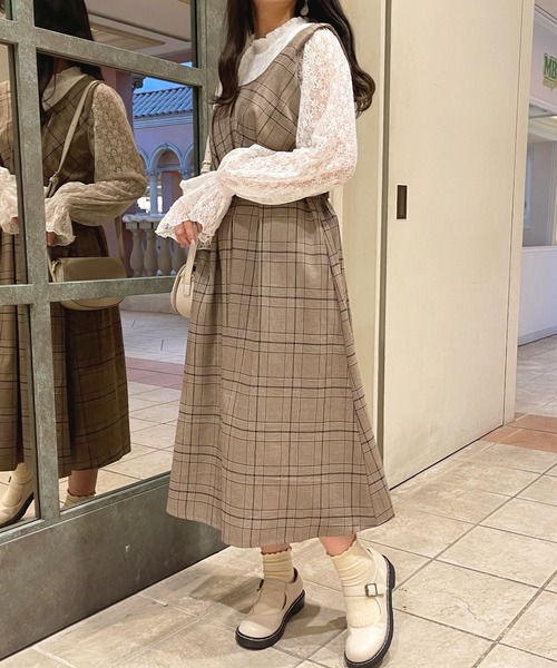 apres jour（アプレジュール）の「アソートタックジャンスカ【ZOZOTOWN限定アイテム】（ジャンパースカート・レディース・ベージュ/ブラウン系その他/モカ/ブラック/ライトベージュ・X-LARGE/フリー）」の4枚目の写真