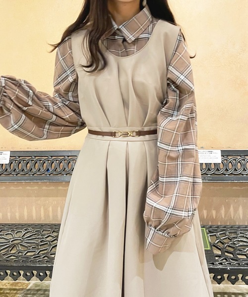 apres jour（アプレジュール）の「アソートタックジャンスカ【ZOZOTOWN限定アイテム】（ジャンパースカート・レディース・ベージュ/ブラウン系その他/モカ/ブラック/ライトベージュ・X-LARGE/フリー）」の5枚目の写真