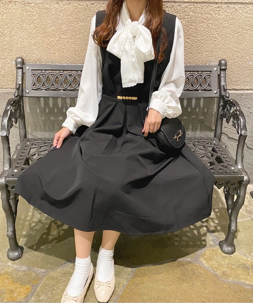 apres jour（アプレジュール）の「アソートタックジャンスカ【ZOZOTOWN限定アイテム】（ジャンパースカート・レディース・ベージュ/ブラウン系その他/モカ/ブラック/ライトベージュ・X-LARGE/フリー）」の2枚目の写真