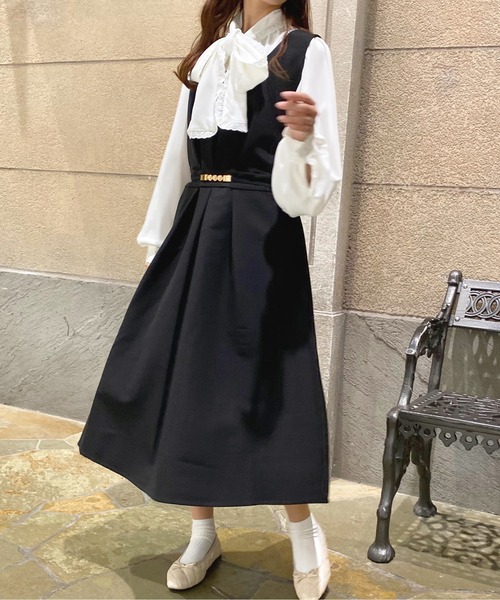 apres jour（アプレジュール）の「アソートタックジャンスカ【ZOZOTOWN限定アイテム】（ジャンパースカート・レディース・ベージュ/ブラウン系その他/モカ/ブラック/ライトベージュ・X-LARGE/フリー）」の21枚目の写真