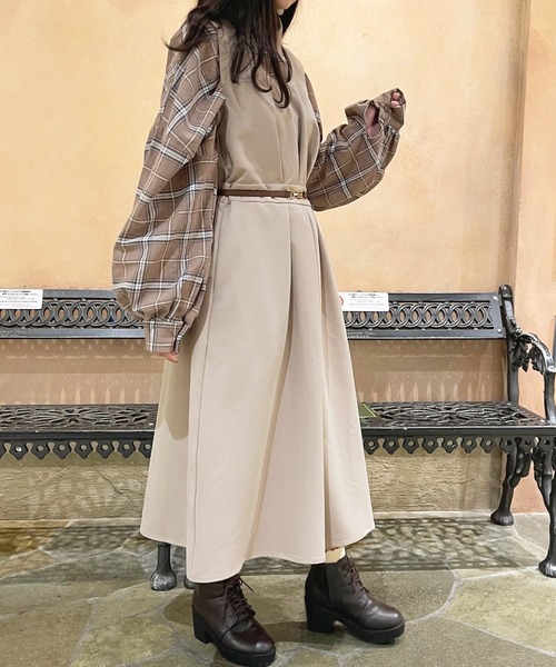 apres jour（アプレジュール）の「アソートタックジャンスカ【ZOZOTOWN限定アイテム】（ジャンパースカート・レディース・ベージュ/ブラウン系その他/モカ/ブラック/ライトベージュ・X-LARGE/フリー）」の11枚目の写真