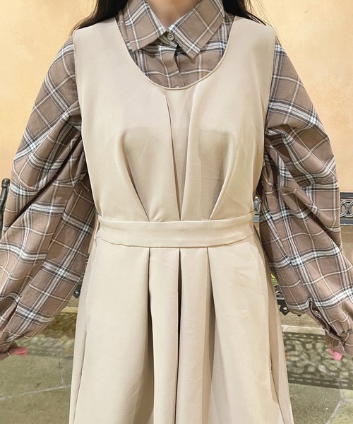 apres jour（アプレジュール）の「アソートタックジャンスカ【ZOZOTOWN限定アイテム】（ジャンパースカート・レディース・ベージュ/ブラウン系その他/モカ/ブラック/ライトベージュ・X-LARGE/フリー）」の14枚目の写真