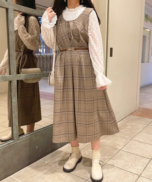 apres jour（アプレジュール）の「アソートタックジャンスカ【ZOZOTOWN限定アイテム】（ジャンパースカート・レディース・ベージュ/ブラウン系その他/モカ/ブラック/ライトベージュ・X-LARGE/フリー）」の7枚目の写真