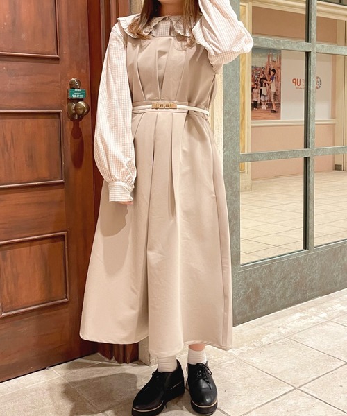 apres jour（アプレジュール）の「アソートタックジャンスカ【ZOZOTOWN限定アイテム】（ジャンパースカート・レディース・ベージュ/ブラウン系その他/モカ/ブラック/ライトベージュ・X-LARGE/フリー）」の6枚目の写真