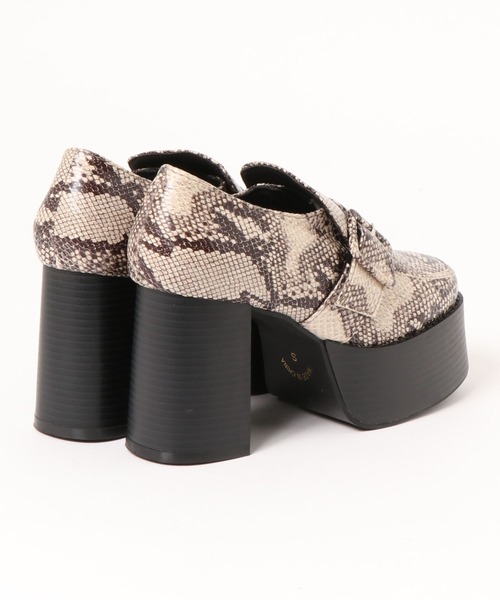 Noubel Voug Relax（ヌーベルヴォーグリラックス）の「厚底 チャンキーヒール ローファー（パンプス・レディース・パイソン/ブラック・S/3L/LL/M/L）」の20枚目の写真