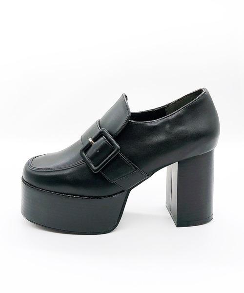 Noubel Voug Relax（ヌーベルヴォーグリラックス）の「厚底 チャンキーヒール ローファー（パンプス・レディース・パイソン/ブラック・S/3L/LL/M/L）」の21枚目の写真