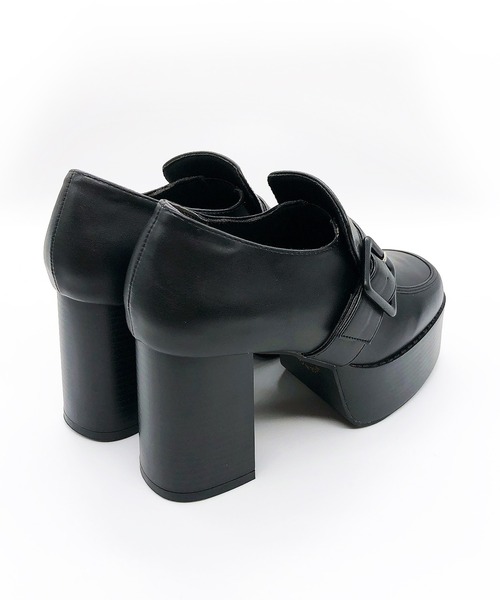 Noubel Voug Relax（ヌーベルヴォーグリラックス）の「厚底 チャンキーヒール ローファー（パンプス・レディース・パイソン/ブラック・S/3L/LL/M/L）」の19枚目の写真