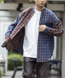 JW-CHECK NEL BAND COLLAR シャツ