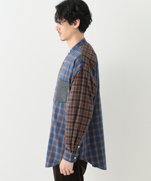 JOINT WORKS(ジョイントワークス)の「JW-CHECK NEL BAND COLLAR シャツ(シャツ/ブラウス・メンズ・グレー/グリーン・MEDIUM/LARGE)」の10枚目の写真