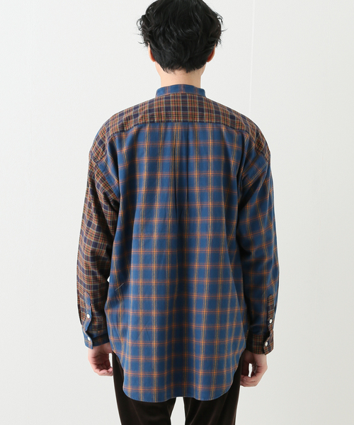 JOINT WORKS(ジョイントワークス)の「JW-CHECK NEL BAND COLLAR シャツ(シャツ/ブラウス・メンズ・グレー/グリーン・MEDIUM/LARGE)」の11枚目の写真