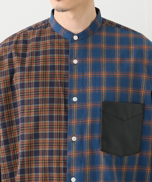 JOINT WORKS(ジョイントワークス)の「JW-CHECK NEL BAND COLLAR シャツ(シャツ/ブラウス・メンズ・グレー/グリーン・MEDIUM/LARGE)」の12枚目の写真