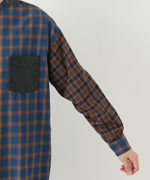 JOINT WORKS(ジョイントワークス)の「JW-CHECK NEL BAND COLLAR シャツ(シャツ/ブラウス・メンズ・グレー/グリーン・MEDIUM/LARGE)」の14枚目の写真