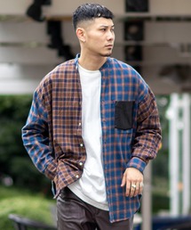 JOINT WORKS | JW-CHECK NEL BAND COLLAR シャツ(シャツ/ブラウス)