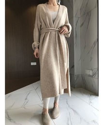 大人シルエット ゆる感 ロング丈 カーディガン