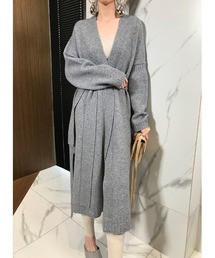 大人シルエット ゆる感 ロング丈 カーディガン