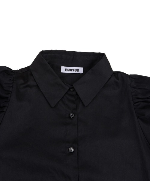 PUNYUS（プニュズ）の「パフスリーブシャツワンピース（シャツワンピース・レディース・ホワイト/ブラック・1/2/4/3）」の3枚目の写真