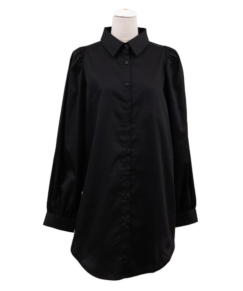 PUNYUS（プニュズ）の「パフスリーブシャツワンピース（シャツワンピース・レディース・ホワイト/ブラック・1/2/4/3）」の9枚目の写真