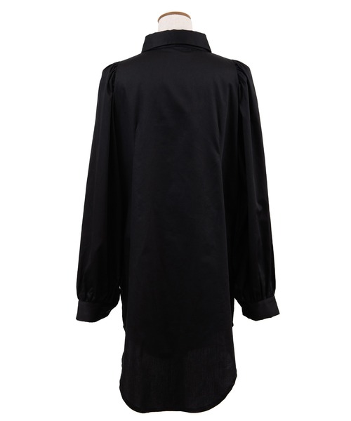 PUNYUS（プニュズ）の「パフスリーブシャツワンピース（シャツワンピース・レディース・ホワイト/ブラック・1/2/4/3）」の10枚目の写真