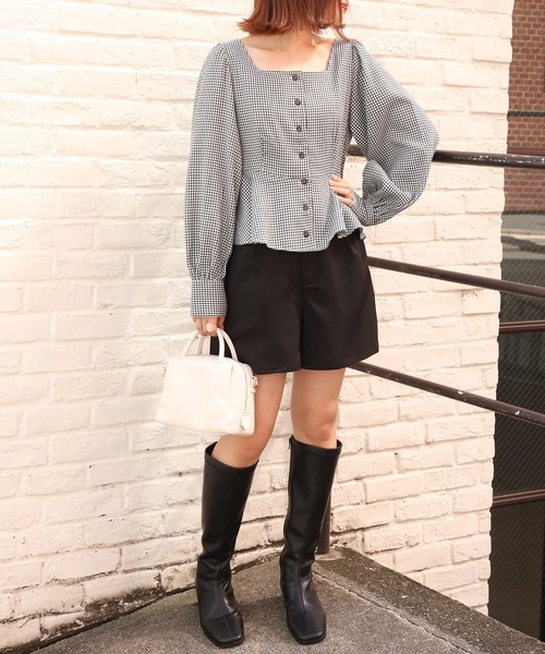 one after another NICE CLAUP（ワンアフターアナザーナイスクラップ）の「バックリボンペプラムブラウス（シャツ/ブラウス・レディース・グレー/その他1/その他2/ブラウン・FREE）」の11枚目の写真