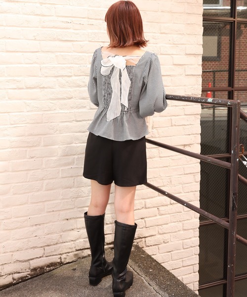 one after another NICE CLAUP（ワンアフターアナザーナイスクラップ）の「バックリボンペプラムブラウス（シャツ/ブラウス・レディース・グレー/その他1/その他2/ブラウン・FREE）」の19枚目の写真
