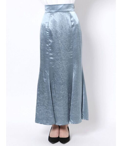 CALNAMUR(カルナムール)の「サテンマーメイドスカート(スカート・レディース・カーキ/ブルー・FREE)」の12枚目の写真