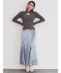 サテンマーメイドスカート