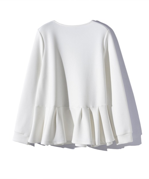 SAISON DE PAPILLON(セゾンドパピヨン)の「ペプラムシルエットカットソー(Tシャツ/カットソー・レディース・ブラック/ホワイト・M/L)」の6枚目の写真