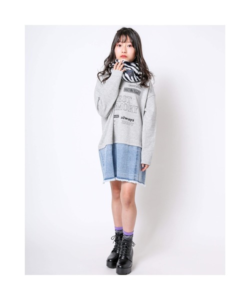 ZIDDY（ジディ）の「ZIDDY/ワンポイント柄ファースヌード（ストール/ショール・キッズ・パープル/ピンク/グレー系その他/ブラック系その他・ONESIZE）」の17枚目の写真