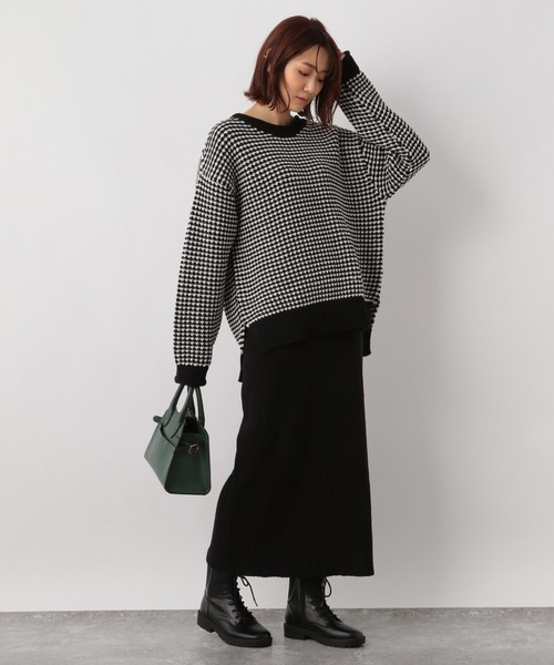 GLOBAL WORK（グローバルワーク）の「ランダムリブニットスカート/229707（スカート・レディース・ブラック/ブラウン・FREE）」の10枚目の写真