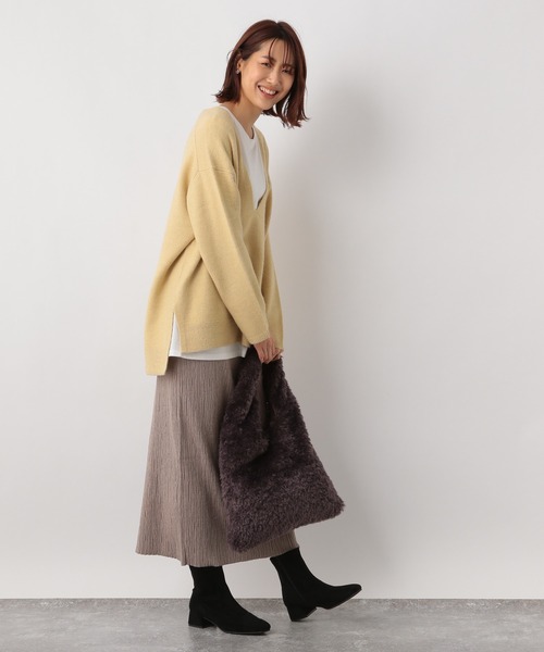 GLOBAL WORK（グローバルワーク）の「ランダムリブニットスカート/229707（スカート・レディース・ブラック/ブラウン・FREE）」の6枚目の写真