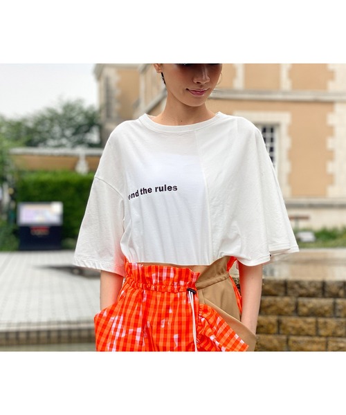 FLUMOR(フラマー)の「ワンポイントロゴデザインTee(Tシャツ/カットソー・レディース・ブラック/オフホワイト・38)」の7枚目の写真