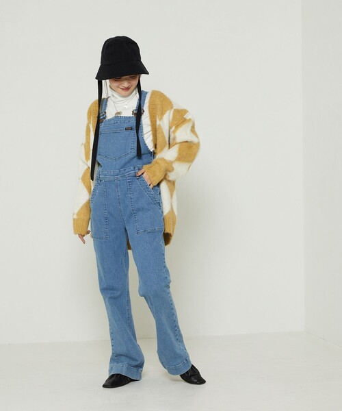 FREAK'S STORE（フリークスストア）の「ダイヤ柄カーディガン（カーディガン/ボレロ・レディース・イエロー/ブラック・ﾌﾘ-）」の4枚目の写真