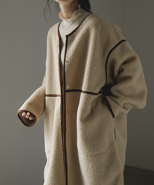 Fashion Letter（ファッションレター）の「ボアパイピングロングコート