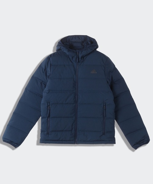 adidas（アディダス）の「Helionic フード付きダウンジャケット / アディダス（ダウンジャケット/コート・メンズ・ネイビー/カーキ・SMALL/MEDIUM/LARGE/X-LARGE/X-SMALL/XX-LARGE/XXX-LARGE）」の2枚目の写真