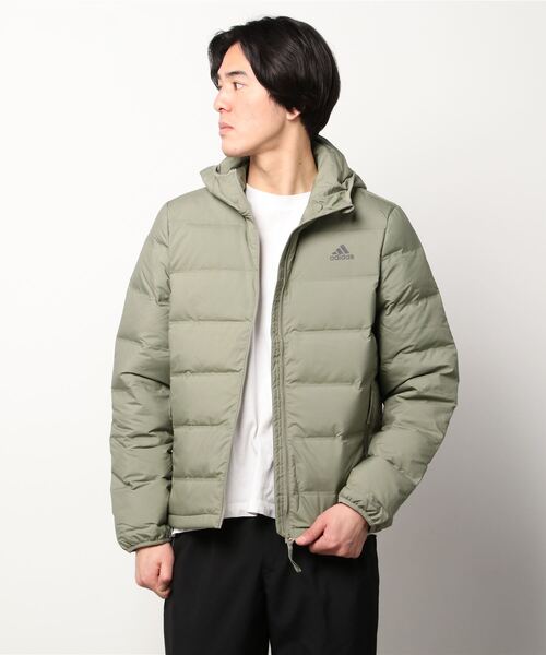 adidas（アディダス）の「Helionic フード付きダウンジャケット / アディダス（ダウンジャケット/コート・メンズ・ネイビー/カーキ・SMALL/MEDIUM/LARGE/X-LARGE/X-SMALL/XX-LARGE/XXX-LARGE）」の12枚目の写真