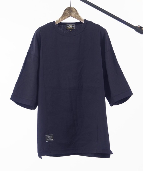 EGO TRIPPING（エゴトリッピング）の「mt7592- BIOLINEN STRECH TEE Tシャツ（Tシャツ/カットソー・メンズ・チャコール/ネイビー/ブラック・46/48）」の3枚目の写真